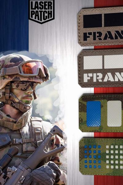 France Legion Military Flag Laser Patch